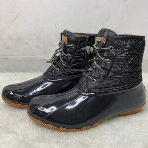 Sperry Women's Black Duck Boots Size 10